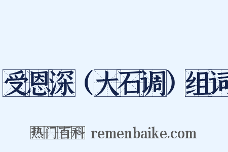 受恩深（大石调）组词是什么意思的图片